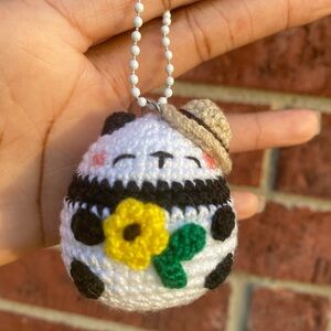 Crochet Panda Keychain